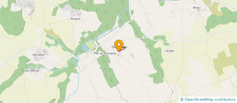 localisation de l'entreprise GROUPEMENT AGRICOLE D'EXPLOITATION EN COMMUN RECONNU DES QUATRE VENTS  LE CLOITRE-SAINT-THEGONNEC