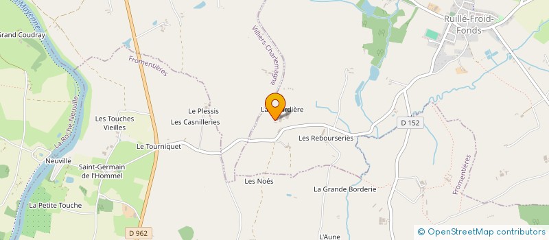 localisation de l'entreprise GROUPEMENT AGRICOLE D'EXPLOITATION EN COMMUN RECONNU DES TROIS ALLEES à RUILLE-FROID-FONDS