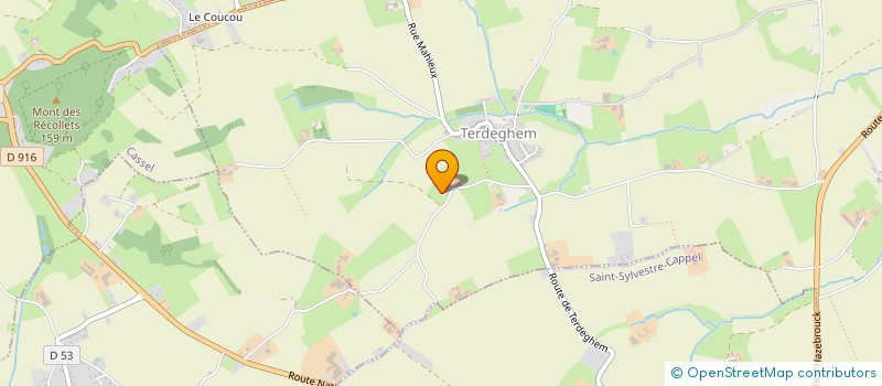 localisation de l'entreprise GROUPEMENT AGRICOLE D'EXPLOITATION EN COMMUN RECONNU DU CHATEAU à TERDEGHEM