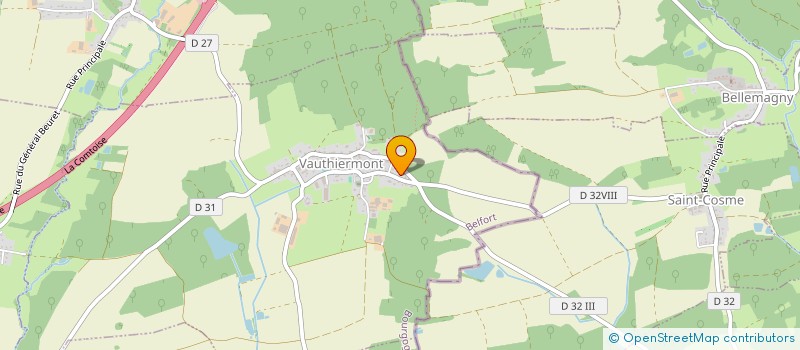 localisation de l'entreprise GROUPEMENT AGRICOLE D'EXPLOITATION EN COMMUN RECONNU DU HAUT DE L'EGLISE à VAUTHIERMONT