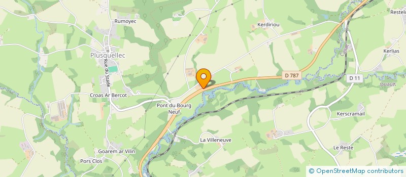 localisation de l'entreprise GROUPEMENT AGRICOLE D'EXPLOITATION EN COMMUN RECONNU DU MANOIR DE LA RIVIERE à PLUSQUELLEC