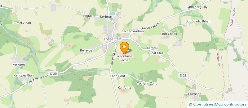 localisation de l'entreprise GROUPEMENT AGRICOLE D'EXPLOITATION EN COMMUN RECONNU DU MARC'H GWENN à TREBRIVAN