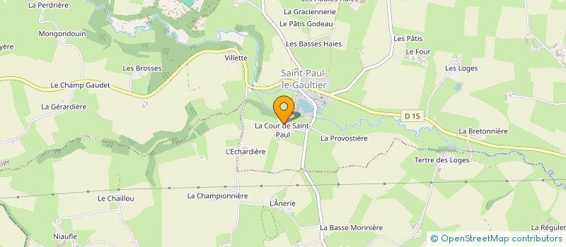 localisation de l'entreprise GROUPEMENT AGRICOLE D EXPLOITATION EN COMMUN RECONNU DU MERDEREAU à SAINT PAUL LE GAULTIER
