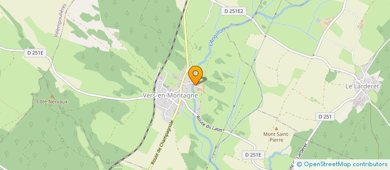 localisation de l'entreprise GROUPEMENT AGRICOLE D'EXPLOITATION EN COMMUN RECONNU DU PARC à VERS-EN-MONTAGNE