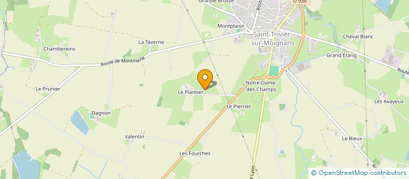 localisation de l'entreprise GROUPEMENT AGRICOLE D'EXPLOITATION EN COMMUN RECONNU DU PLANTIER à SAINT-TRIVIER-SUR-MOIGNANS