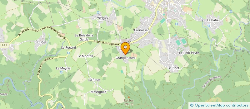 localisation de l'entreprise GROUPEMENT AGRICOLE D'EXPLOITATION EN COMMUN RECONNU DU PLATOU à SAINTE-SIGOLENE