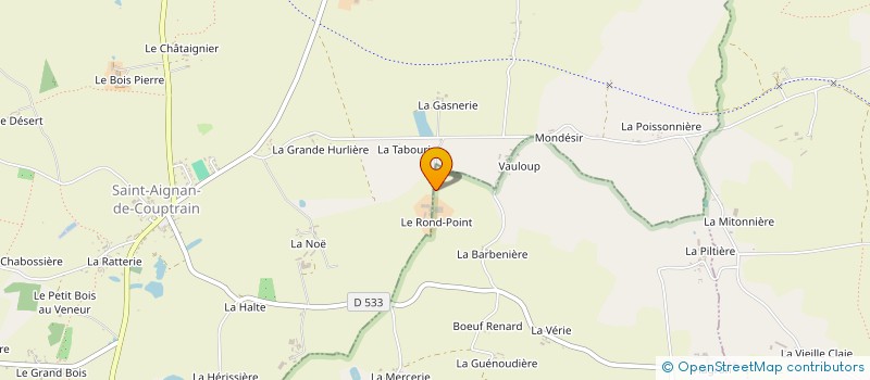 localisation de l'entreprise GROUPEMENT AGRICOLE D EXPLOITATION EN COMMUN RECONNU DU ROND POINT à ST AIGNAN DE COUPTRAIN