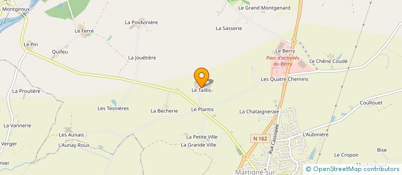 localisation de l'entreprise GROUPEMENT AGRICOLE D EXPLOITATION EN COMMUN RECONNU DU TAILLIS à MARTIGNE-SUR-MAYENNE