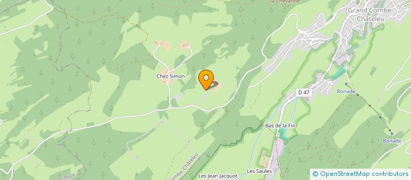 localisation de l'entreprise GROUPEMENT AGRICOLE D'EXPLOITATION EN COMMUN RECONNU DU TOURNEFOL  GRAND'COMBE CHATELEU