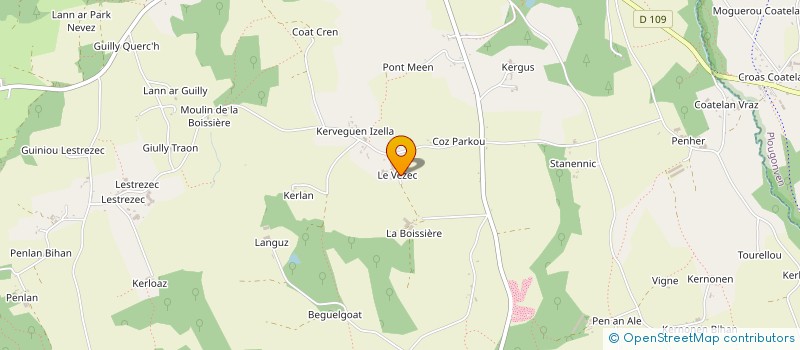 localisation de l'entreprise GROUPEMENT AGRICOLE D'EXPLOITATION EN COMMUN RECONNU DU VEZEC à PLOURIN-LES-MORLAIX