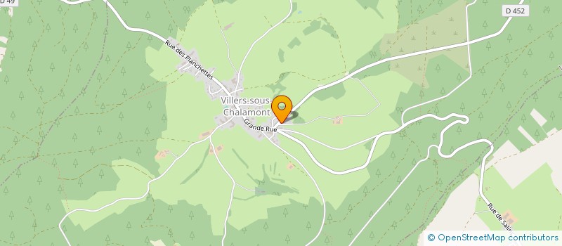 localisation de l'entreprise GROUPEMENT AGRICOLE D'EXPLOITATION EN COMMUN RECONNU DUBOZ DES HOPITAUX  VILLERS-SOUS-CHALAMONT