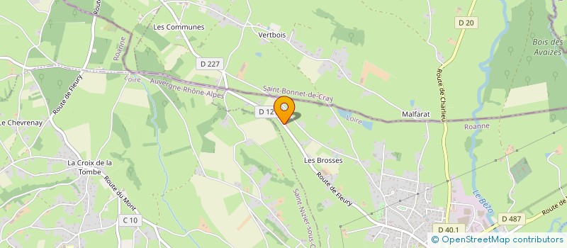 localisation de l'entreprise GROUPEMENT AGRICOLE D'EXPLOITATION EN COMMUN RECONNU ELEVAGE DES BROSSES  CHARLIEU