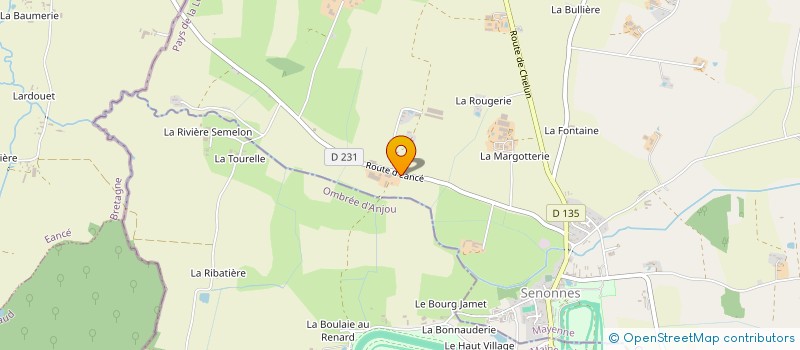 localisation de l'entreprise GROUPEMENT AGRICOLE D'EXPLOITATION EN COMMUN RECONNU FBL à SENONNES