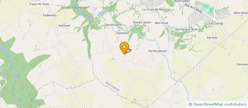 localisation de l'entreprise GROUPEMENT AGRICOLE D'EXPLOITATION EN COMMUN RECONNU FEUTREN  PLOUMILLIAU
