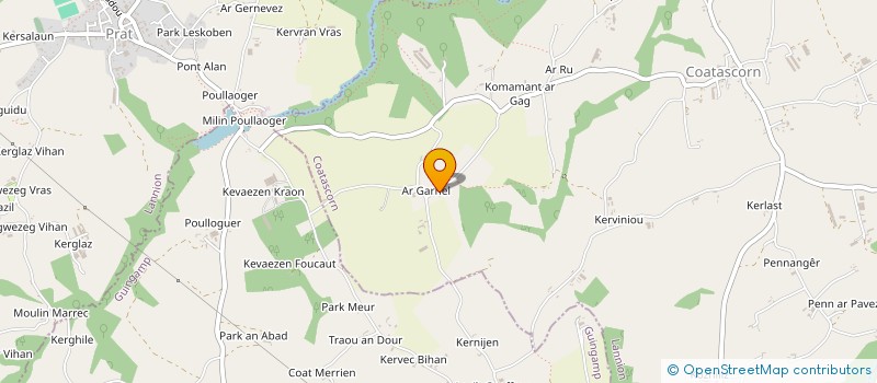 localisation de l'entreprise GROUPEMENT AGRICOLE D'EXPLOITATION EN COMMUN RECONNU GEFFROY LE GALLOU à COATASCORN