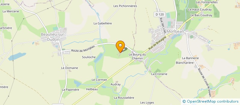 localisation de l'entreprise GROUPEMENT AGRICOLE D'EXPLOITATION EN COMMUN RECONNU HIVERT à BEAULIEU-SUR-OUDON
