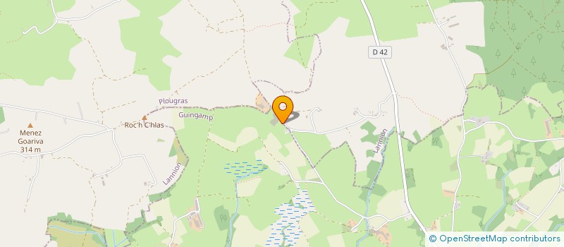 localisation de l'entreprise GROUPEMENT AGRICOLE D'EXPLOITATION EN COMMUN RECONNU HOBBS à LOHUEC
