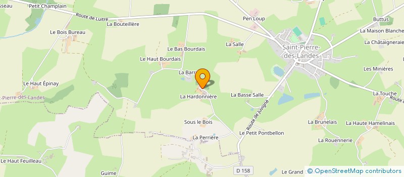 localisation de l'entreprise GROUPEMENT AGRICOLE D'EXPLOITATION EN COMMUN RECONNU HUARD  SAINT-PIERRE-DES-LANDES