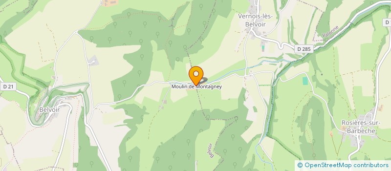 localisation de l'entreprise GROUPEMENT AGRICOLE D'EXPLOITATION EN COMMUN RECONNU HUOT MARCHAND VAUTHERIN  BELVOIR