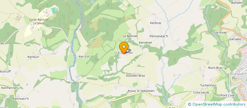 localisation de l'entreprise GROUPEMENT AGRICOLE D'EXPLOITATION EN COMMUN RECONNU LA BERGERIE DU SQUIRIOU  BRASPARTS