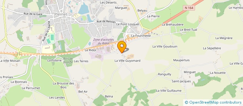 localisation de l'entreprise GROUPEMENT AGRICOLE D'EXPLOITATION EN COMMUN RECONNU LA VILLE GUYOMARD  PLEMET