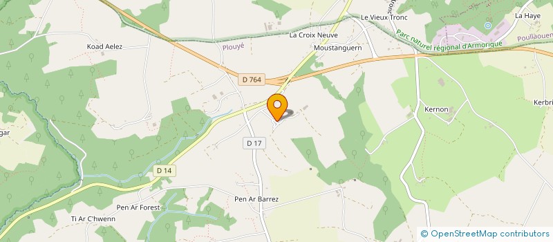 localisation de l'entreprise GROUPEMENT AGRICOLE D'EXPLOITATION EN COMMUN RECONNU LE COM à PLOUYE