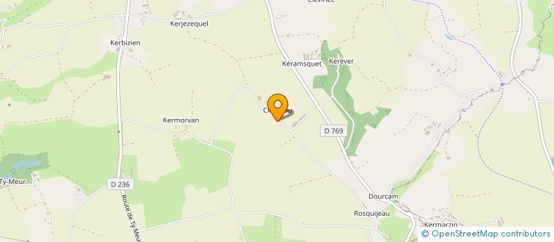 localisation de l'entreprise GROUPEMENT AGRICOLE D'EXPLOITATION EN COMMUN RECONNU LE MANAC'H à POULLAOUEN