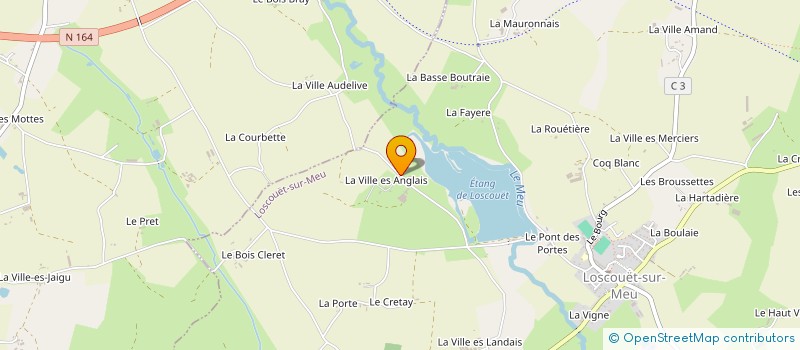localisation de l'entreprise GROUPEMENT AGRICOLE D'EXPLOITATION EN COMMUN RECONNU LE PERRAY à LOSCOUET-SUR-MEU