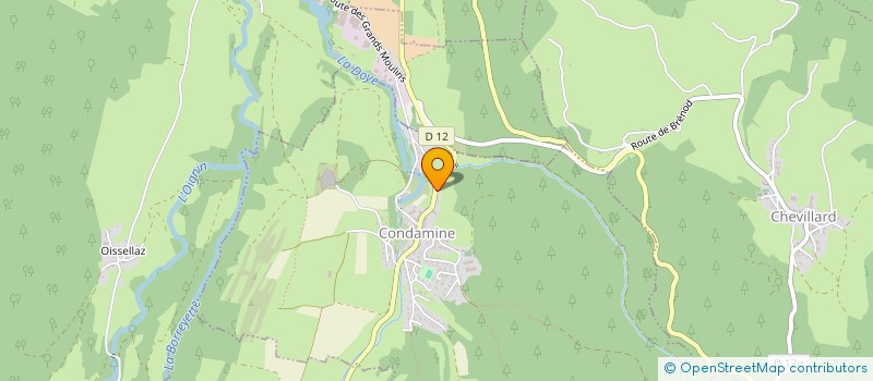 localisation de l'entreprise GROUPEMENT AGRICOLE D'EXPLOITATION EN COMMUN RECONNU LES CHEVRETTES DU VIEUX VALEY à CONDAMINE