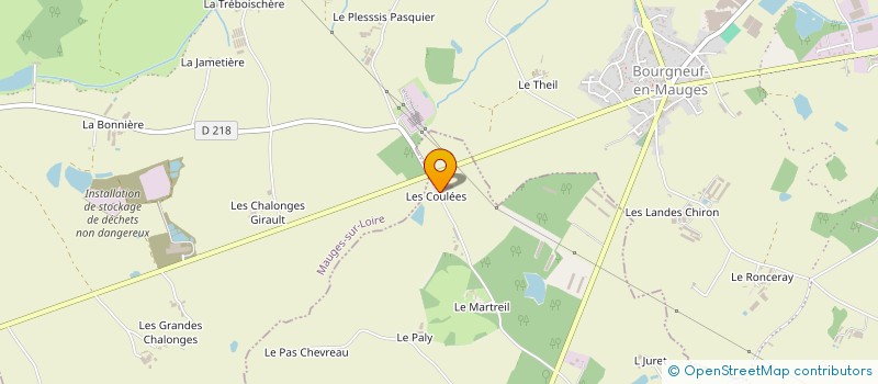 localisation de l'entreprise GROUPEMENT AGRICOLE D'EXPLOITATION EN COMMUN RECONNU LES COULEES à CHEMILLE-EN-ANJOU
