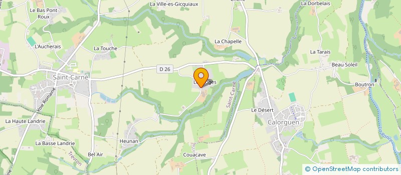 localisation de l'entreprise GROUPEMENT AGRICOLE D'EXPLOITATION EN COMMUN RECONNU LES LOGES à SAINT-CARNE
