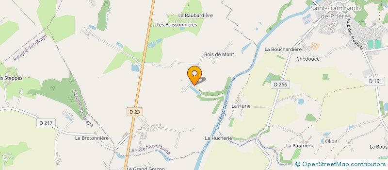 localisation de l'entreprise GROUPEMENT AGRICOLE D EXPLOITATION EN COMMUN RECONNU LES PATURAGES  SAINT-LOUP-DU-GAST