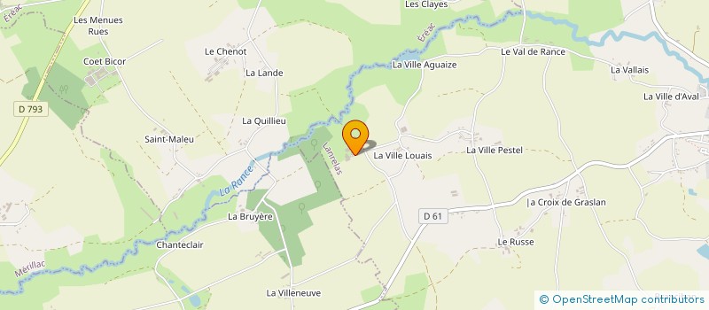 localisation de l'entreprise GROUPEMENT AGRICOLE D'EXPLOITATION EN COMMUN RECONNU LES RONDELLES à LANRELAS