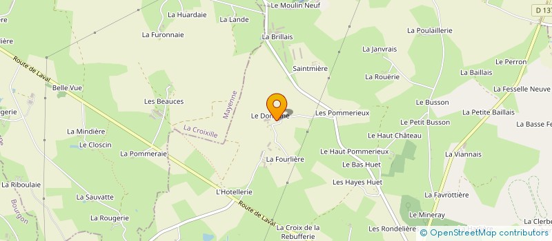 localisation de l'entreprise GROUPEMENT AGRICOLE D'EXPLOITATION EN COMMUN RECONNU LINAY POTTIER à LE BOURGNEUF-LA-FORET