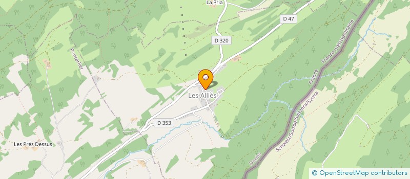 localisation de l'entreprise GROUPEMENT AGRICOLE D'EXPLOITATION EN COMMUN RECONNU LOUVRIER à LA CLUSE-ET-MIJOUX