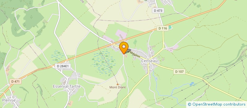 localisation de l'entreprise GROUPEMENT AGRICOLE D'EXPLOITATION EN COMMUN RECONNU MARGUIER REGIS ET CHRISTELLE à CENSEAU
