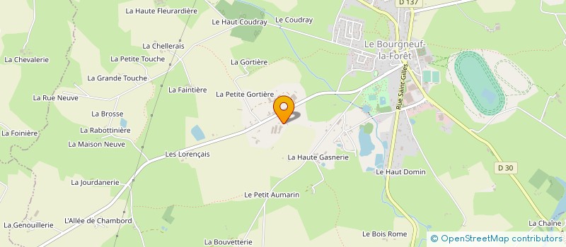 localisation de l'entreprise GROUPEMENT AGRICOLE D'EXPLOITATION EN COMMUN RECONNU PERCE NEIGE à LE BOURGNEUF-LA-FORET