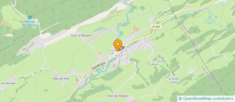 localisation de l'entreprise GROUPEMENT AGRICOLE D'EXPLOITATION EN COMMUN RECONNU PIARD à FONCINE-LE-HAUT