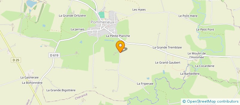 localisation de l'entreprise GROUPEMENT AGRICOLE D'EXPLOITATION EN COMMUN RECONNU REUSSIERE à POMMERIEUX