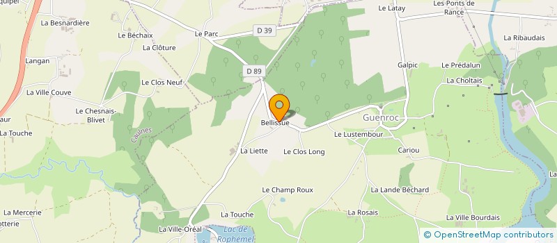 localisation de l'entreprise GROUPEMENT AGRICOLE D'EXPLOITATION EN COMMUN RECONNU ROUAULT LEROY à GUENROC