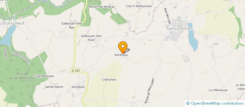 localisation de l'entreprise GROUPEMENT AGRICOLE D'EXPLOITATION EN COMMUN RECONNU SERANDOUR  SAINT-CONNAN