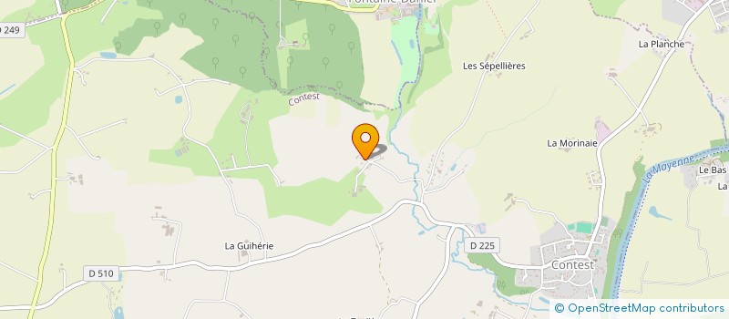 localisation de l'entreprise GROUPEMENT AGRICOLE D EXPLOITATION EN COMMUN RECONNU VAYER à SAINT-BAUDELLE