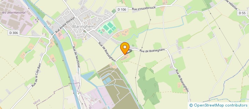 localisation de l'entreprise GROUPEMENT AGRICOLE D'EXPLOITATION EN COMMUN RECONNU VERRIELE  BLARINGHEM