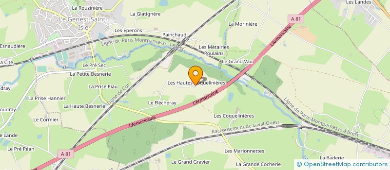 localisation de l'entreprise GROUPEMENT AGRICOLE D EXPLOITATION EN COMMUN RECONNU VOIE LACTEE 3 à SAINT-BERTHEVIN