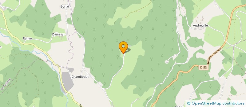 localisation de l'entreprise GROUPEMENT  AGRICOLE D'EXPLOITATION EN COMMUN ROSSIGNOL PERE & FILS  SAINT-JUST-EN-CHEVALET