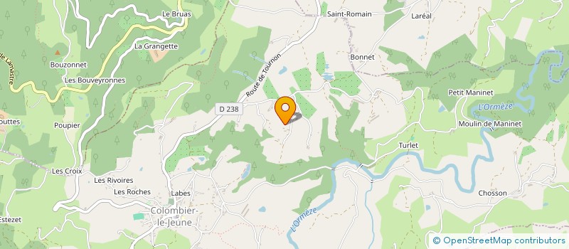 localisation de l'entreprise GROUPEMENT AGRICOLE D'EXPLOITATION EN COMMUN SAGM COMTE  SAINT-BARTHELEMY-GROZON