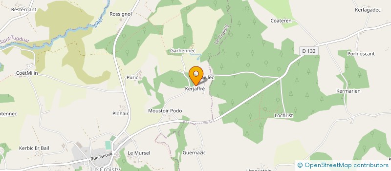 localisation de l'entreprise GROUPEMENT AGRICOLE D'EXPLOITATION EN COMMUN TALHOUARN à SAINT-CARADEC-TREGOMEL