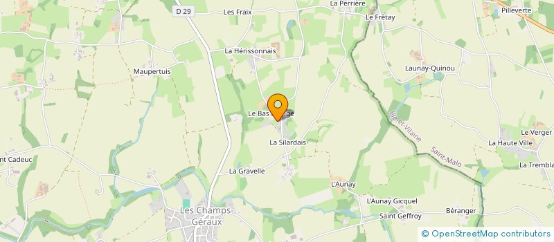localisation de l'entreprise GROUPEMENT AGRICOLE D'EXPLOITATION EN COMMUN THIBAULT à LES CHAMPS-GERAUX