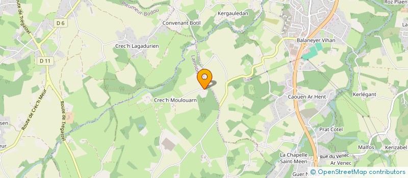 localisation de l'entreprise GROUPEMENT AGRICOLE D'EXPLOITATION EN COMMUN TOUDIC JORAND  PLOUMILLIAU