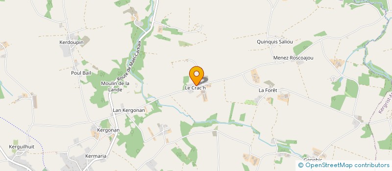 localisation de l'entreprise GROUPEMENT AGRICOLE D'EXPLOITATION EN COMMUN TY MEIGNE à MAEL-CARHAIX